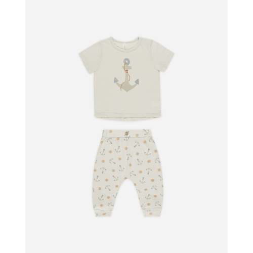 Tee + Slouch Pant Set Anchors