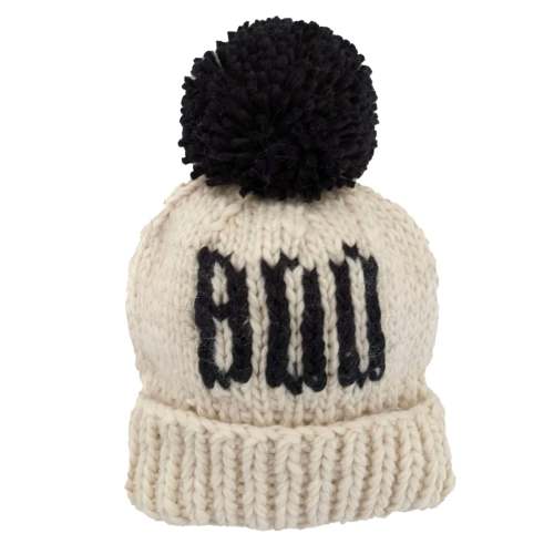 Boo Knit Pom Hat, Natural