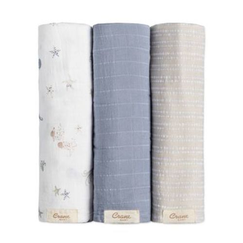 Crane Baby Cove Swaddles - Sea Life - 3pk