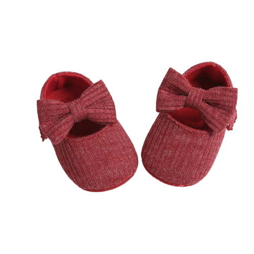 Soft Yarn Knit Baby Sneakers for Girls First Walking Shoes Soft Sole Prewalker Booties Ideal for to 24 Months Baby Showers,Color:Red,Size:0-6 Months