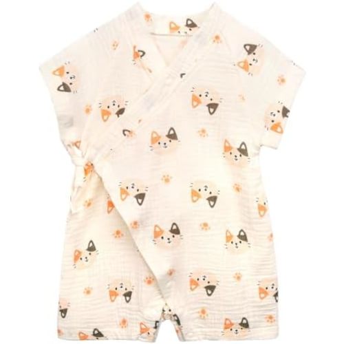 Infant Kimono Robe Newborn Cotton Yarn Robe Baby Romper