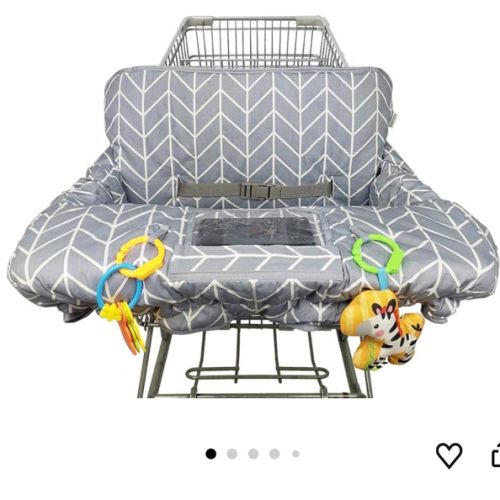 Shopping Cart Cover for Baby ICOPUCA Cotton High Chair Cover, Reversible, Machine Washable for Infant, Toddler, Boy or Girl (Grey Arrow Print)