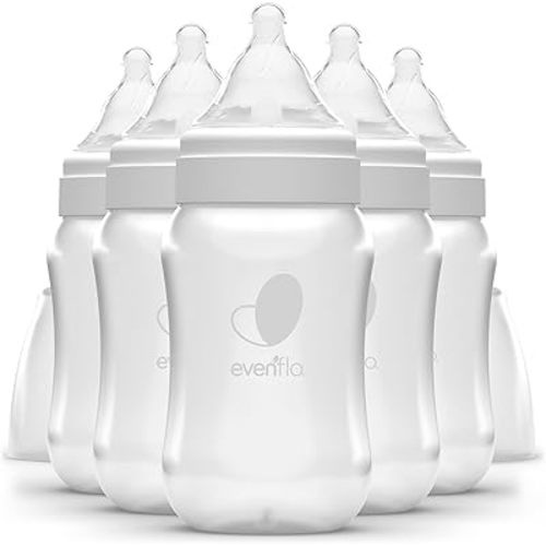 Evenflo Feeding Premium Proflo Venting Balance Plus Wide Neck Baby, Newborn and Infant Bottles - Helps Reduce Colic - 9 Ounce (Pack of 6)