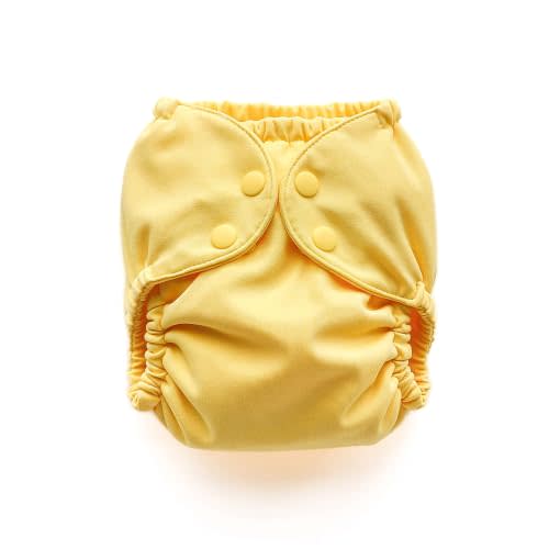 Esembly Cloth Diaper Cover, Buttercup, Size 2 (18-35lbs) | Reusable, Waterproof, Breathable and Adjustable Outer Layer Over Absorbent Inner, Blowout Protection and Reusbale Swim Diaper