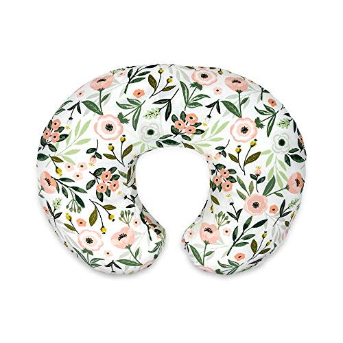 Boppy Nursing Pillow and Positioner—Original | Pink Garden Flowers | Breastfeeding, Bottle Feeding, Baby Support