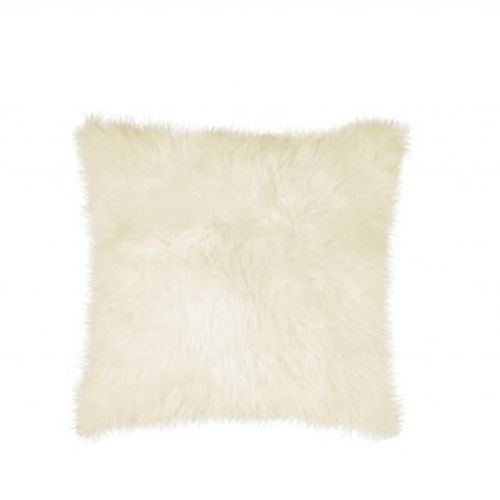 HomeRoots 18" Natural Sheepskin Throw Pillow