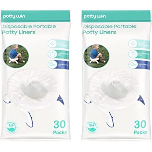 [60 Counts] Disposable Potty Liners compatible with OXO Tot 2-in-1 Go Potty, Potty Refill Bags for Toddler Travel, Universal Potty Bags Fit Most Potty Chairs