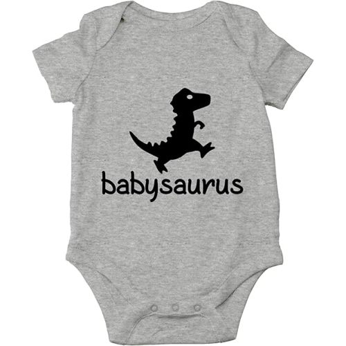 Crazy Bros Tees Babysaurus Baby Bodysuit - Adorable Infant Boy Girl Romper Clothing Newborn Unisex Clothes