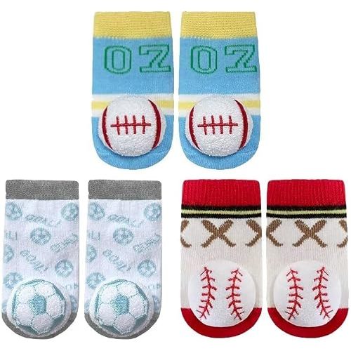 PUPPET Baby Boy Rattle Socks for 0-6 Months Sports Themed Set Baseball Football Soccer Infant Rattle Socks Series