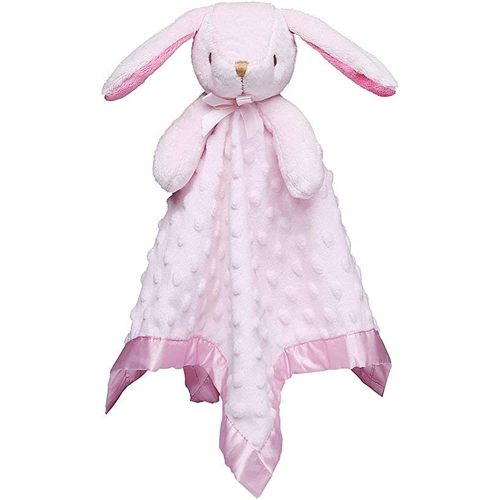 Pro Goleem Loveys for Babies Bunny Security Blanket Baby Girl Gifts Newborn Soft Pink Lovie for Infant and Toddler Snuggle Toy Stuffed Animal, Pink 16 Inch