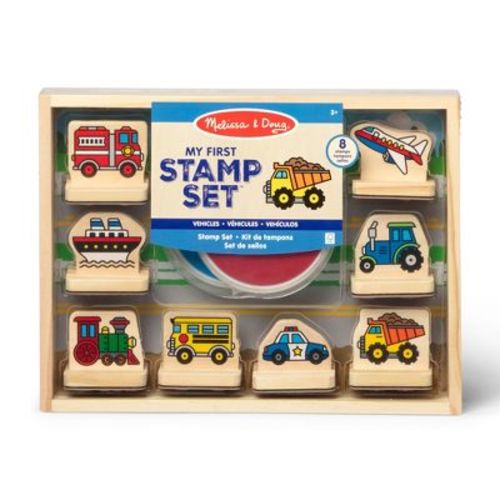 Melissa & Doug My First Wooden Stamp Set - Vehicles