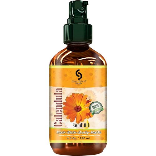 4 fl oz 100% Pure Calendula Infused Oil - for Body, Nails & Hair - Perfect Natural Skin Moisturizer