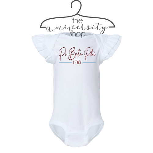 Pi Beta Phi | PBF bodysuit | Sorority Legacy | Pi Beta Phi Legacy | Alpha Chi Legacy | AlphaChi Sorority | Alpha Chi Legacy | Sorority Baby