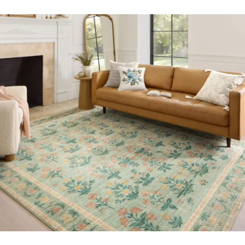 Rifle Paper Co. x Loloi Eden Mughal Rose Blush Rug feat. CloudPile