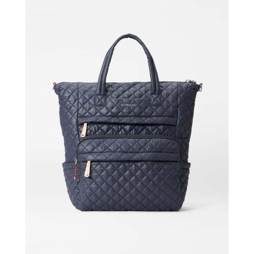 MZ Wallace Dawn Navy Blue Metro Utility Backpack - Luxury Quilted Backpack | MZ Wallace