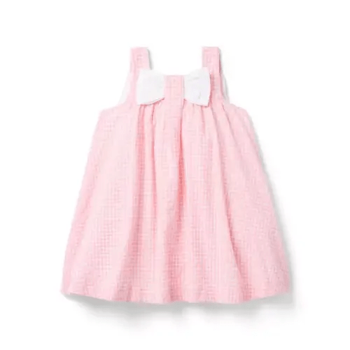 Baby Pink Sugar Gingham Baby Seersucker Gingham Dress by Janie and Jack
