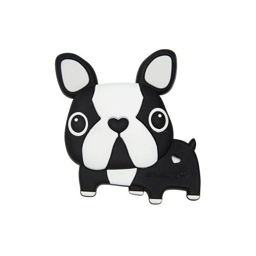 Loulou Lollipop Boston Terrier Soft Silicone Teether - Premium Baby Teether Toy