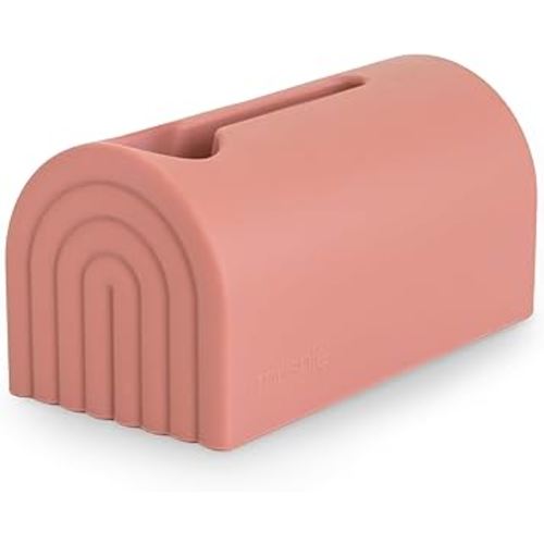 mushie Bath Spout Cover | Soft Silicone Bathtub Faucet Safety Guard for Kids | Universal Fit (Rose)