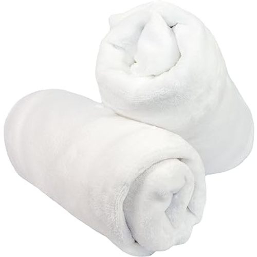 Cozy Fleece Warm MicroPlush Crib Sheets for Boys Girls, Ultra Soft Fitted Crib Sheets, Warm and Cozy Baby Crib Sheets Neutral, 2 Pack Crib Mattress Sheets for Standard Crib Mattresses, White, 28"x52"
