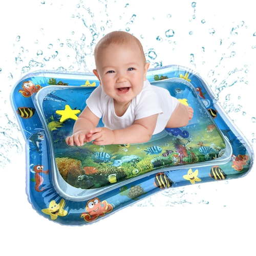 Inflatable Baby Water Mat - Sensory Activity Play Center for Infants and Toddlers, Encourages Tummy Time and Motor Skills Development, Safe and Portable for Indoor/Outdoor Use