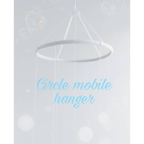 Baby mobile frame round, circle mobile hanger, felt mobile circle, nursery decor, we sew the mobile on our own, Order colors of the circle