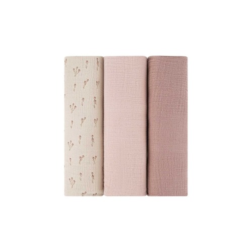 Cotton Muslin Swaddle Blanket 3 Pack