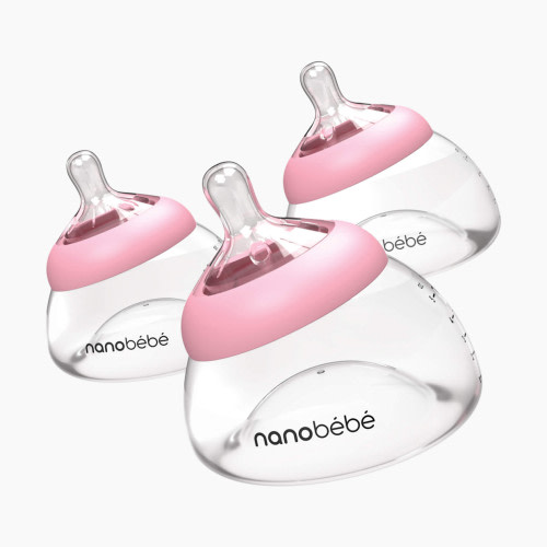 Nanobebe Breastmilk Bottle - Pink, 3