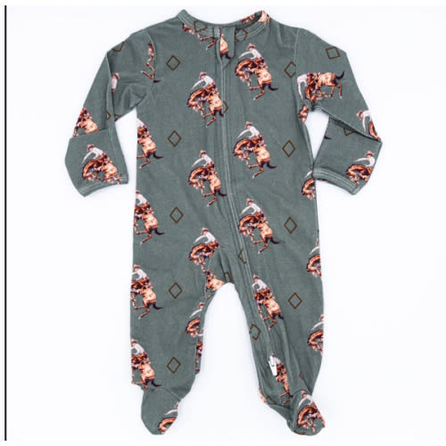 Teal Bronc Jammies – Cowkid Clothing Company