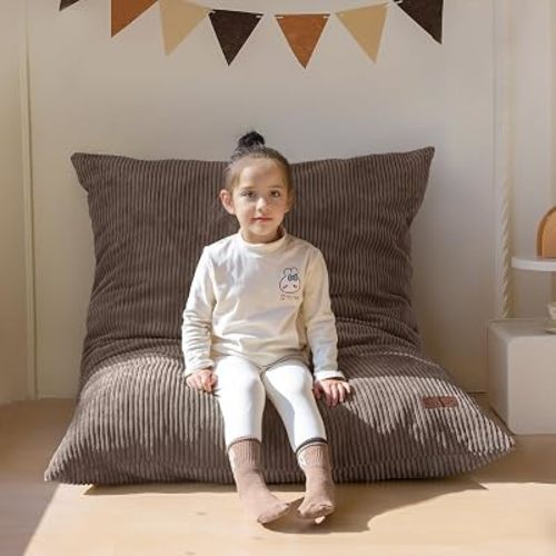 MAXYOYO 3 in 1 Kids Bean Bag Chair, Comfy Floor Sofa with Removed Cover