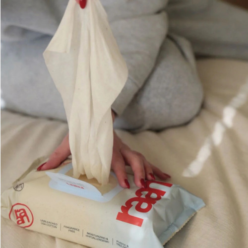 100% Cotton Baby Wipes – Unscented, Hypoallergenic | raan