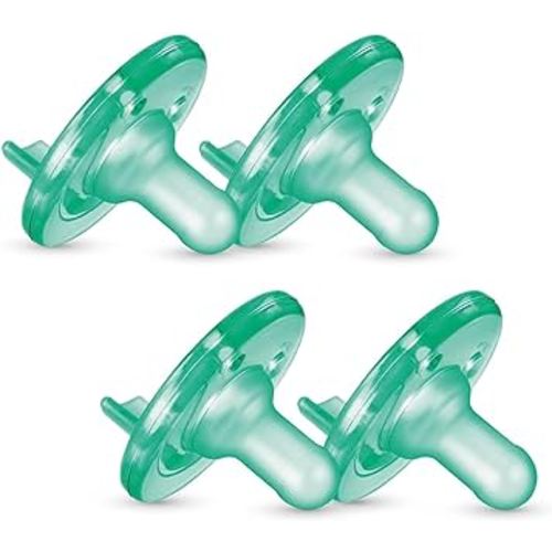Philips AVENT Soothie Pacifier, 0-3 Months, Green, 4 Pack, SCF190/41