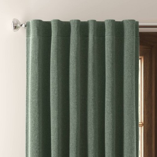 50"x84" Blackout Aruba Window Curtain Panel Fern Green - Threshold™: Recycled Polyester, Solid Drapes, OEKO-TEX Certified