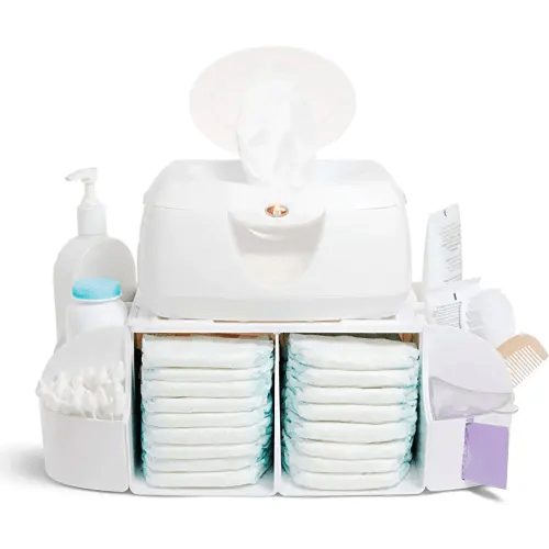 Munchkin® Diaper Change Organizer, Green/white