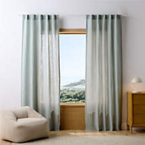 Supersoft Pine Green Striped Kids Curtain Panel 44"x84"