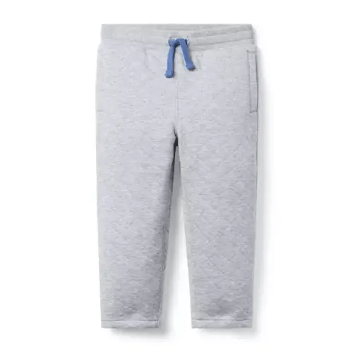 Boy Classic Grey Heather The Quilted Jogger by Janie and Jack