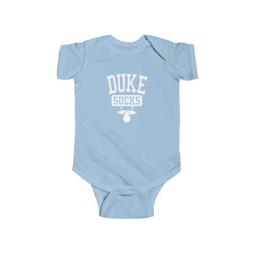 Duke Sucks Baby Bodysuit | UNC Tar Heels Fan Gift