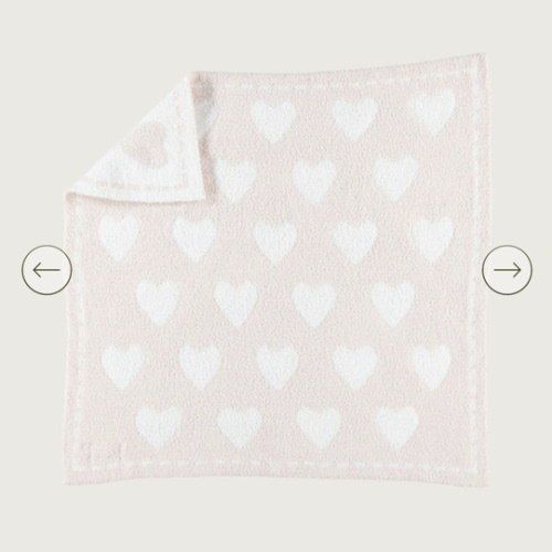 CozyChic® Dream Receiving Blanket | Pink / White / Hearts
