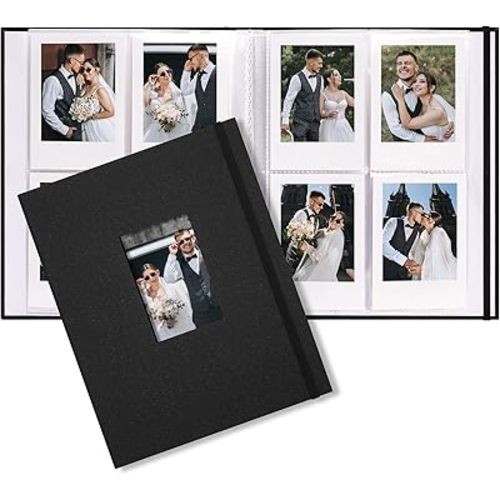 Vienrose Mini Polaroid Photo Album Book 208 Photos 2x3 Inch Pictures for Fujifilm Instax Mini 7s 8 9 11 25 26 40 50s 90 Evo Z2300 Instant Camera, Polaroid Snap Black 1 Pack