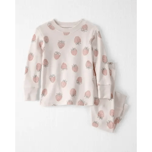 Baby Girl 2-Piece Organic Cotton Ribbed Pajama Set in Strawberry Print - Little Planet | Carter's