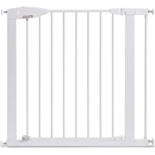 Munchkin® Easy Close Pressure Mounted Baby Gate for Stairs, Hallways and Doors, Walk Through with Door, Metal, White, 35x29.5 Inch (Pack of 1)