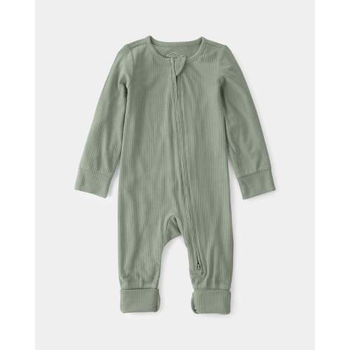 Baby 2-Way Zip PurelySoft Sleep & Play Pajama - Green