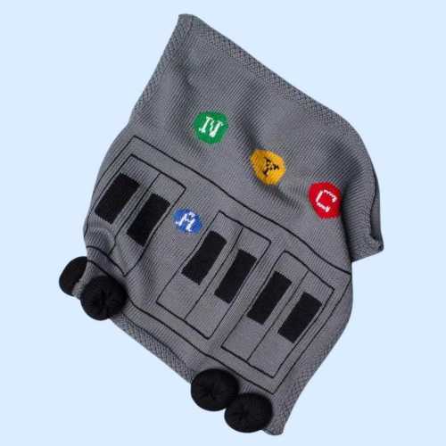 Train Security Blanket | 14" x 14"