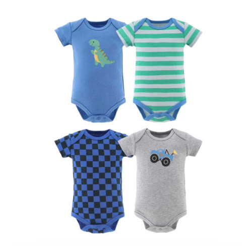 Dino Truck 4-Pack Bodysuits