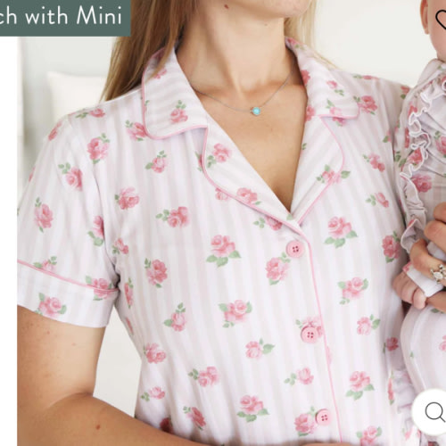 Women's Two Piece Flare Lounge Set in Rosy & Cozy | Caden Lane