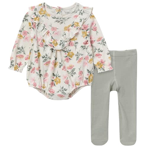 Modern Moments by Gerber Baby Girls' Bubble Romper and Tights Set