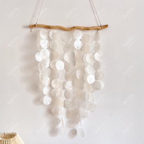 Handmade Shell Wall Hanging: Boho Coastal Decor