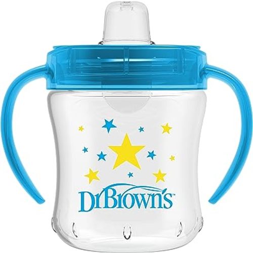Dr. Brown's Transition Sippy Cup with Soft Spout - Blue - 6oz - 6m+