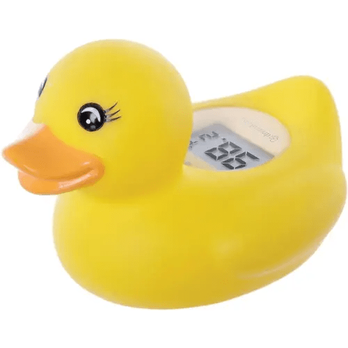 Dreambaby Floating Duck Bath Thermometer - Water Temperature Monitoring for Newborns, Infants, Toddlers - Rubber Ducky Toy with Fahrenheit Display
