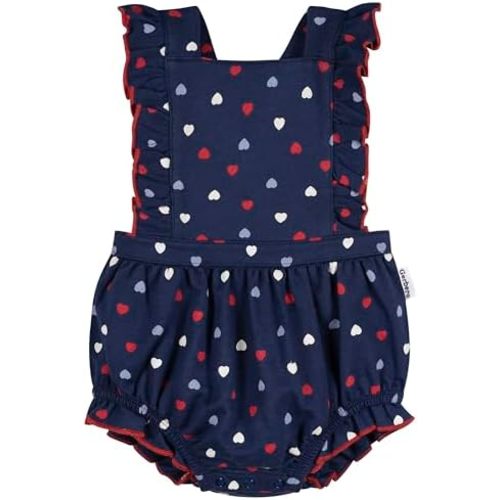Gerber baby-girls Sleeveless Ruffle Romper