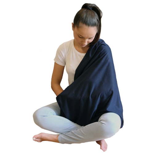 LK Baby Infinity Nursing Scarf Nursing Cover for Breastfeeding Privacy in Navy Blue